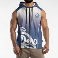 Custom New Zealand Aotea College Sleeveless Zip Hoodie Maori Koru Pattern LT05 - Polynesian Pride