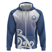 Custom New Zealand Aotea College Zip Hoodie Maori Koru Pattern LT05 Zip Hoodie Blue - Polynesian Pride