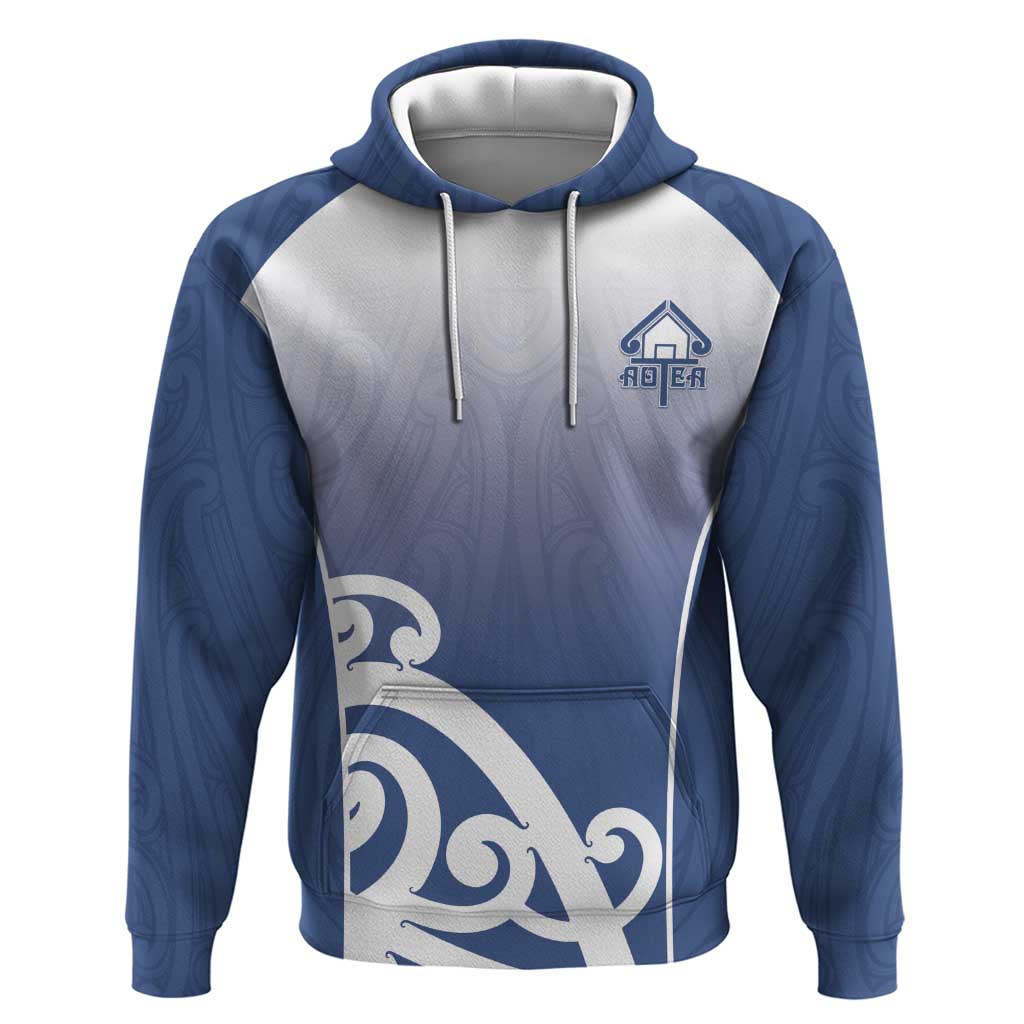 Custom New Zealand Aotea College Zip Hoodie Maori Koru Pattern LT05 Pullover Hoodie Blue - Polynesian Pride