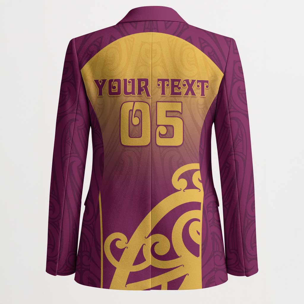 Custom Waiuku College Blazer Maori Koru Pattern