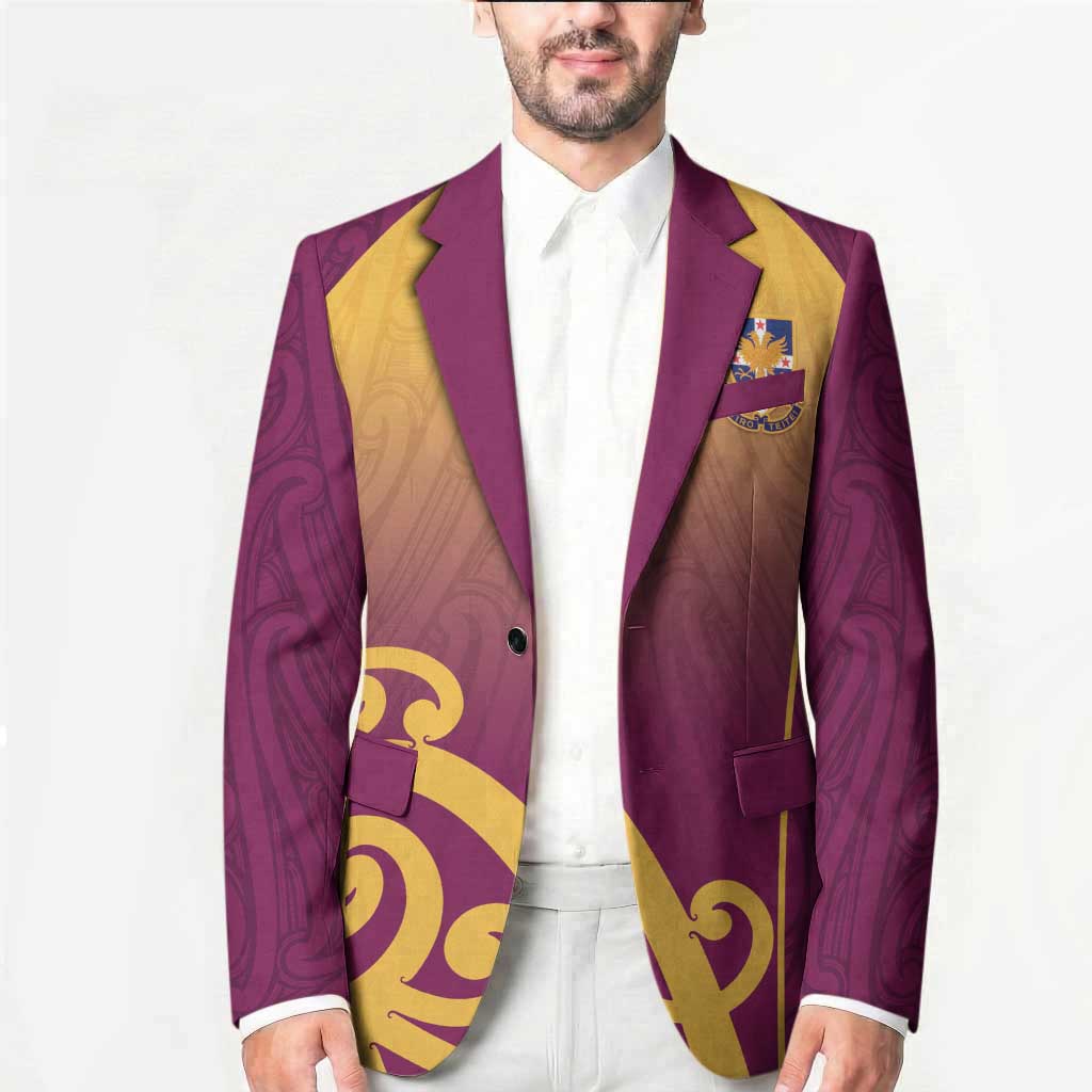 Custom Waiuku College Blazer Maori Koru Pattern