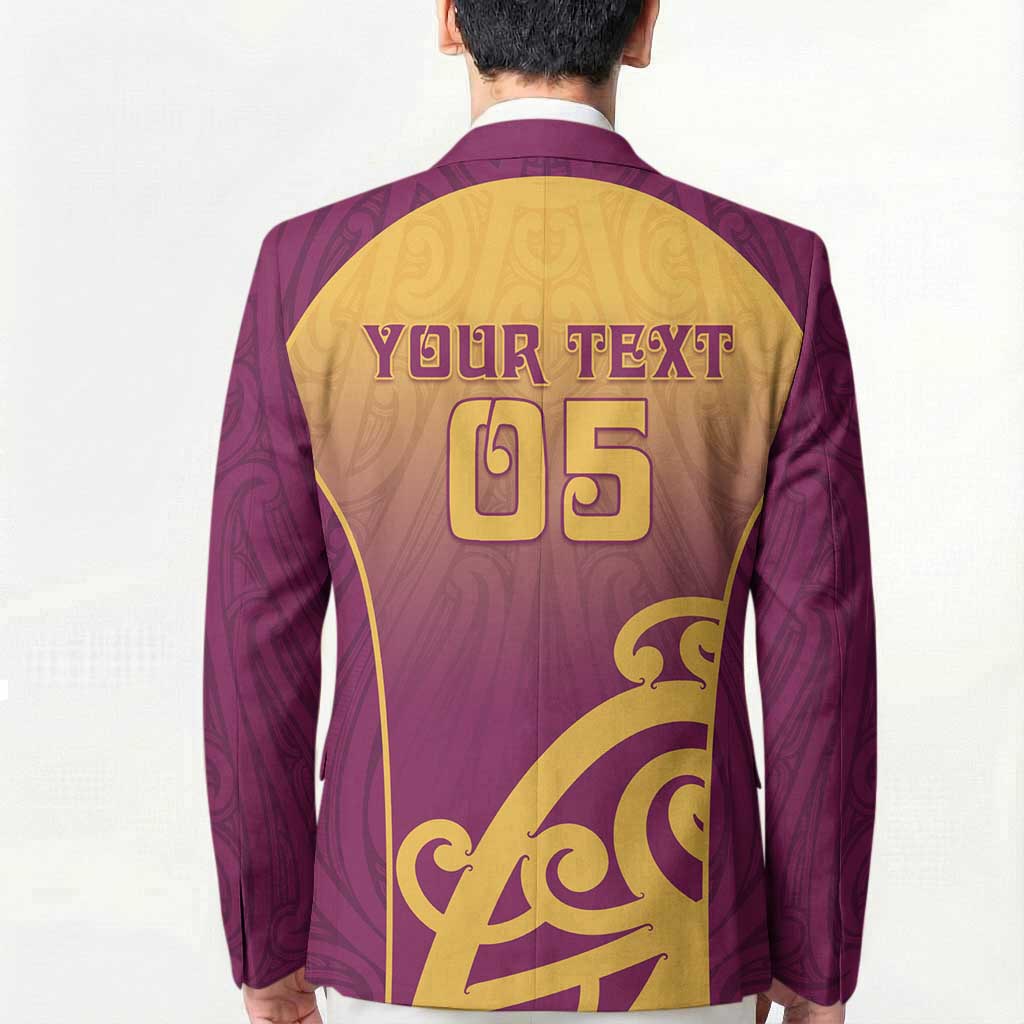 Custom Waiuku College Blazer Maori Koru Pattern