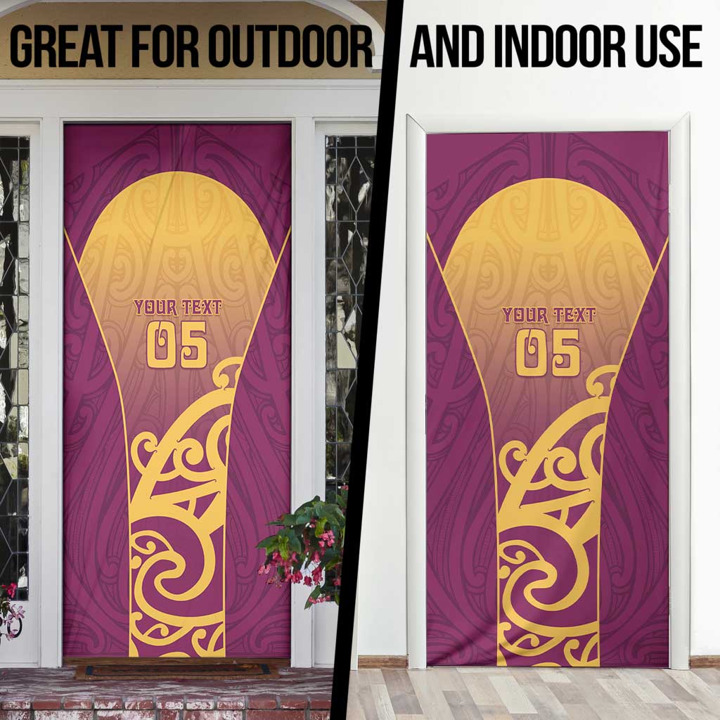 Custom Waiuku College Door Cover Maori Koru Pattern