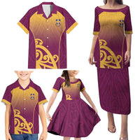 Custom Waiuku College Family Matching Puletasi and Hawaiian Shirt Maori Koru Pattern LT05 - Polynesian Pride