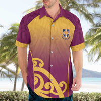 Custom Waiuku College Hawaiian Shirt Maori Koru Pattern