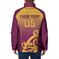 Custom Waiuku College Padded Jacket Maori Koru Pattern