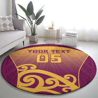 Custom Waiuku College Round Carpet Maori Koru Pattern LT05 - Polynesian Pride
