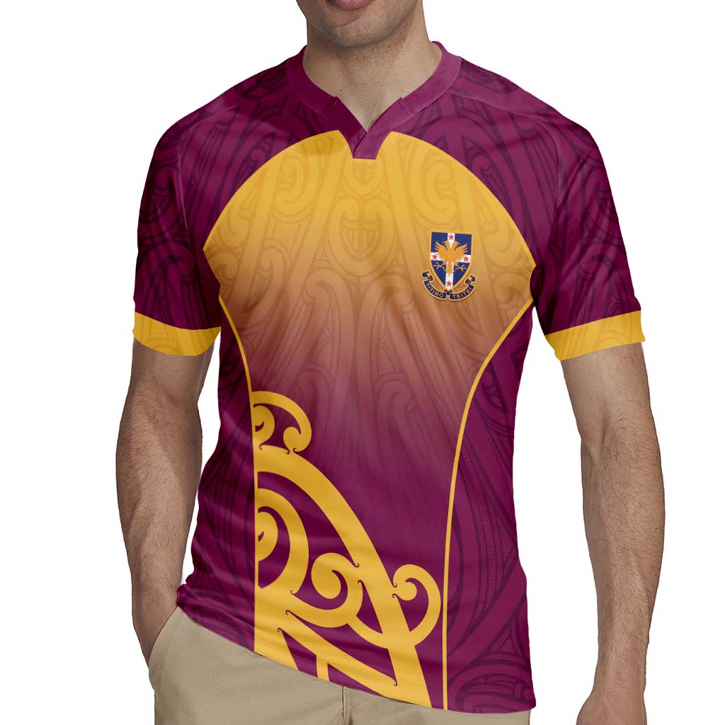 Custom Waiuku College Rugby Jersey Maori Koru Pattern LT05 - Polynesian Pride