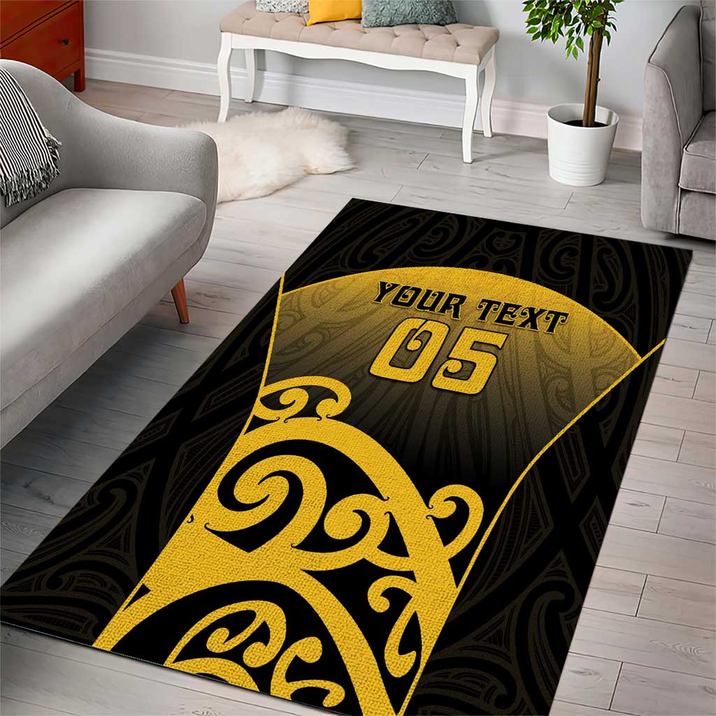 Custom Motueka High School Area Rug Maori Koru Pattern