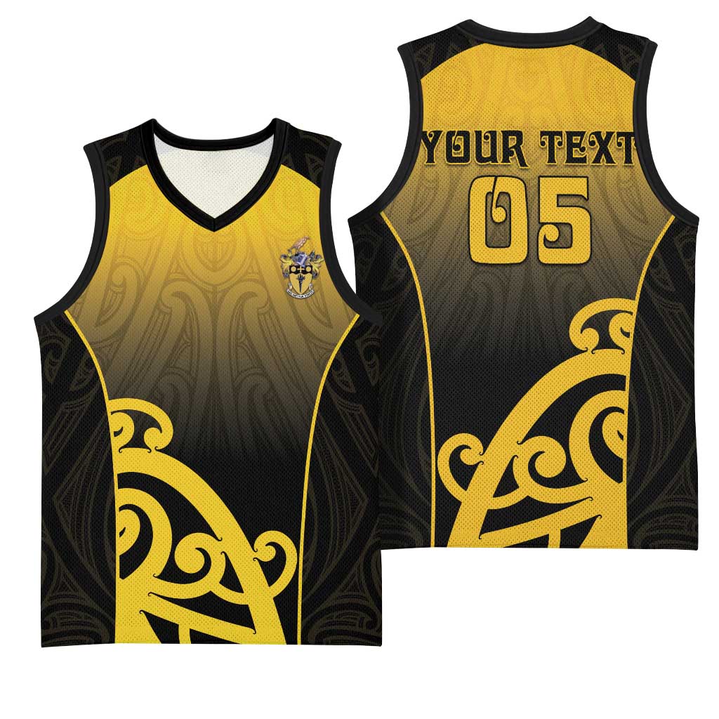 Custom Motueka High School Basketball Jersey Maori Koru Pattern LT05 - Polynesian Pride