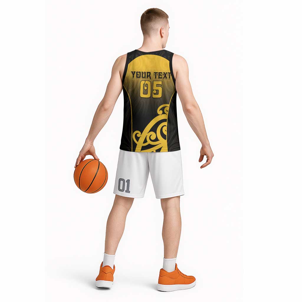 Custom Motueka High School Basketball Jersey Maori Koru Pattern LT05 - Polynesian Pride