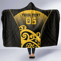 Custom Motueka High School Hooded Blanket Maori Koru Pattern