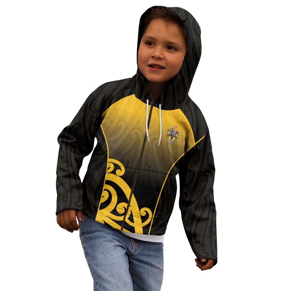 Custom Motueka High School Kid Hoodie Maori Koru Pattern