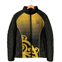Custom Motueka High School Padded Jacket Maori Koru Pattern LT05 - Polynesian Pride