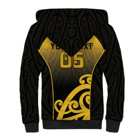 Custom Motueka High School Sherpa Hoodie Maori Koru Pattern LT05 - Polynesian Pride