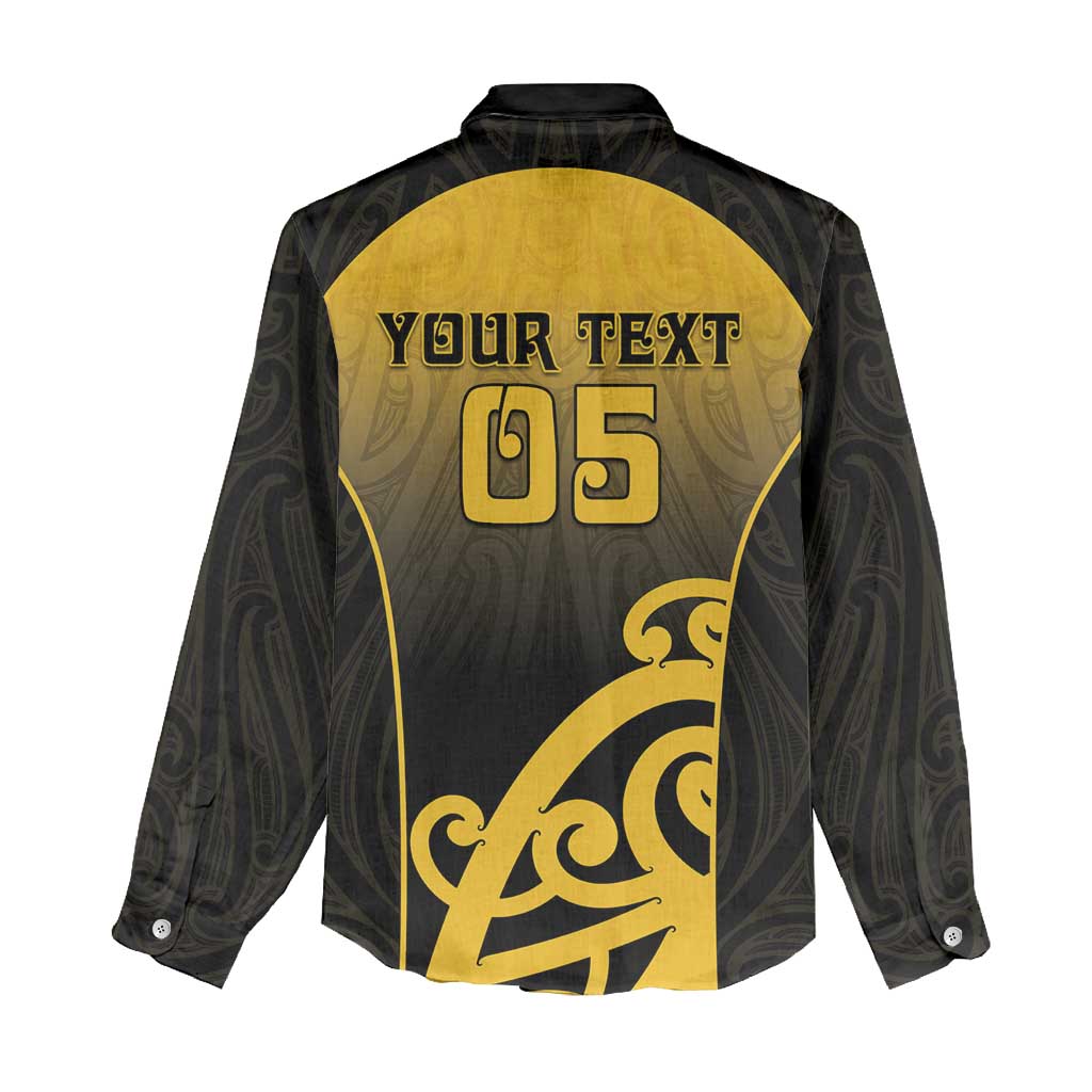 Custom Motueka High School Women Casual Shirt Maori Koru Pattern