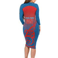 Custom St Joseph's Maori Girls' College Family Matching Long Sleeve Bodycon Dress and Hawaiian Shirt Maori Koru Pattern