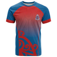 Custom St Joseph's Maori Girls' College T Shirt Maori Koru Pattern LT05 Blue - Polynesian Pride