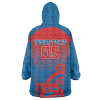 Custom St Joseph's Maori Girls' College Wearable Blanket Hoodie Maori Koru Pattern