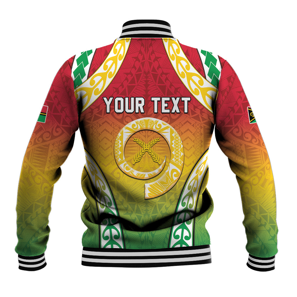 Personalised Vanuatu Baseball Jacket Proud To Be A Ni-Van With Tribal Pattern