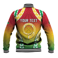 Personalised Vanuatu Baseball Jacket Proud To Be A Ni-Van With Tribal Pattern