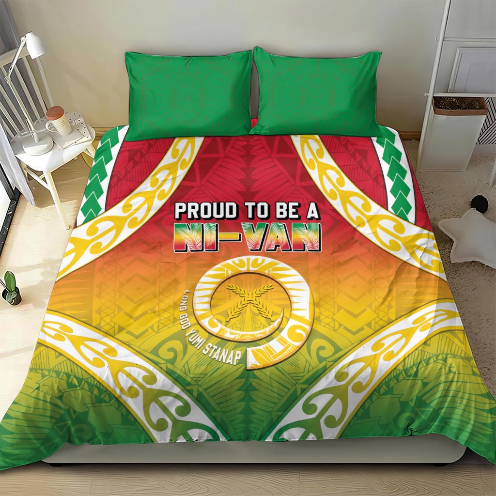 Vanuatu Bedding Set Proud To Be A Ni-Van With Tribal Pattern