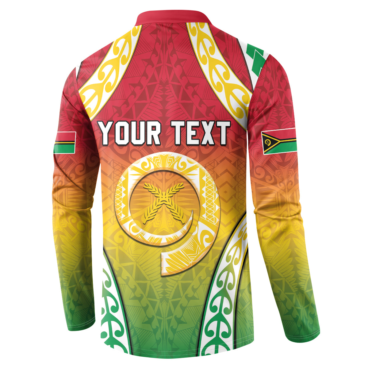 Personalised Vanuatu Button Sweatshirt Proud To Be A Ni-Van With Tribal Pattern