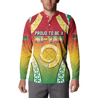 Personalised Vanuatu Button Sweatshirt Proud To Be A Ni-Van With Tribal Pattern
