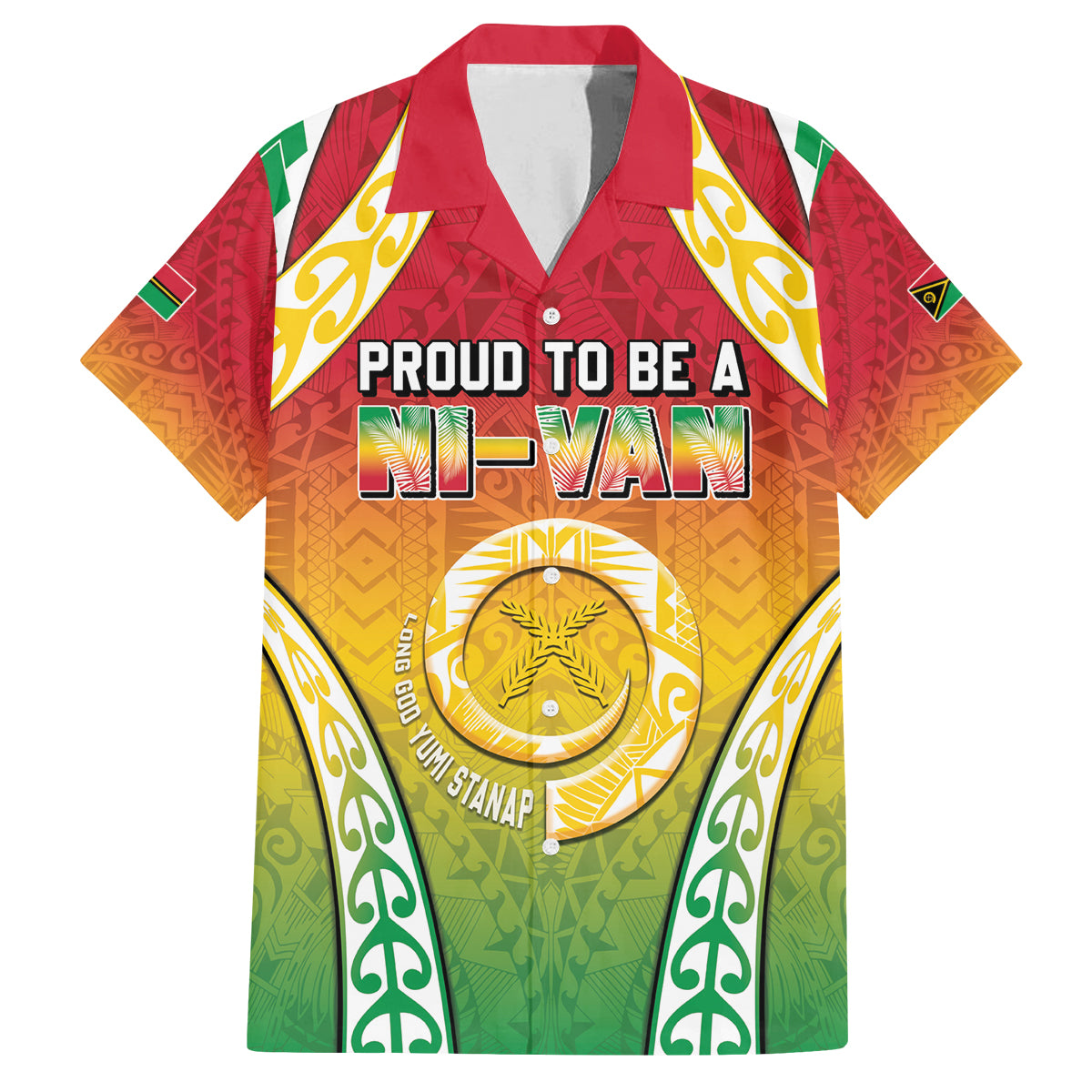 Personalised Vanuatu Family Matching Tank Maxi Dress and Hawaiian Shirt Proud To Be A Ni-Van With Tribal Pattern LT05 Dad's Shirt - Short Sleeve Reggae - Polynesian Pride