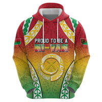 Personalised Vanuatu Hoodie Proud To Be A Ni-Van With Tribal Pattern