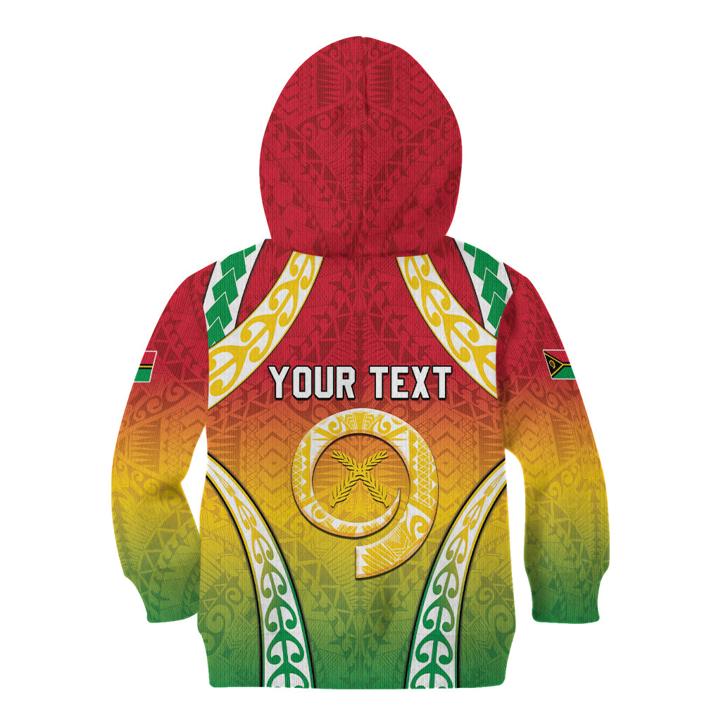Personalised Vanuatu Kid Hoodie Proud To Be A Ni-Van With Tribal Pattern