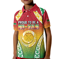 Personalised Vanuatu Kid Polo Shirt Proud To Be A Ni-Van With Tribal Pattern