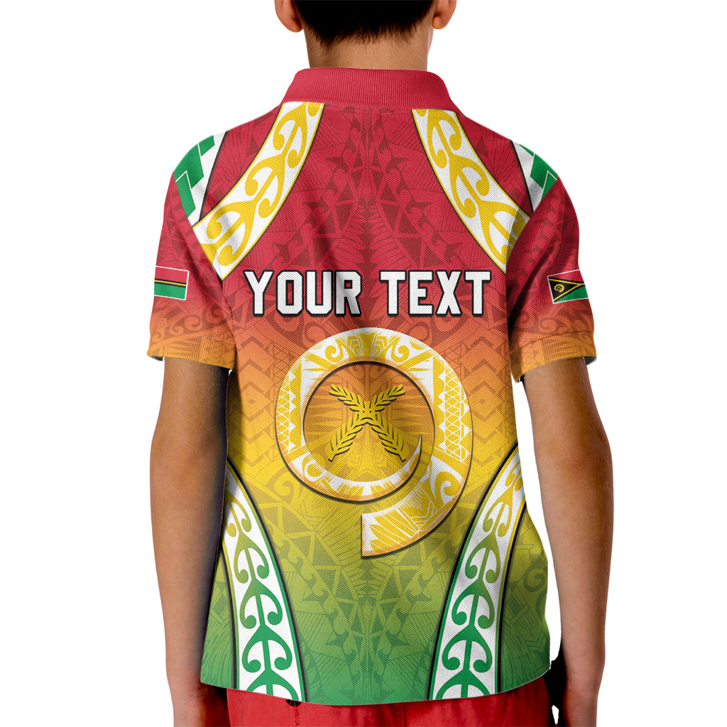 Personalised Vanuatu Kid Polo Shirt Proud To Be A Ni-Van With Tribal Pattern