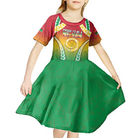 Personalised Vanuatu Kid Short Sleeve Dress Proud To Be A Ni-Van With Tribal Pattern LT05 - Polynesian Pride