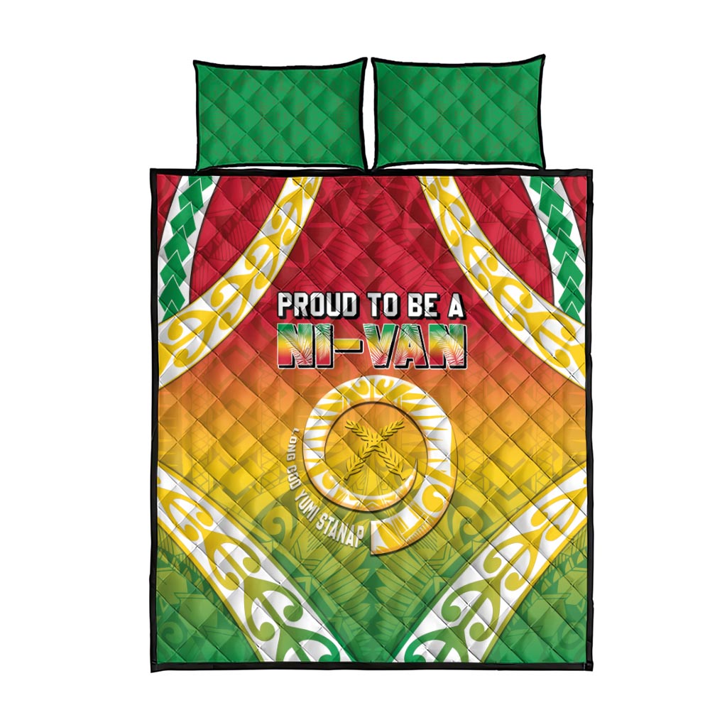 Vanuatu Quilt Bed Set Proud To Be A Ni-Van With Tribal Pattern