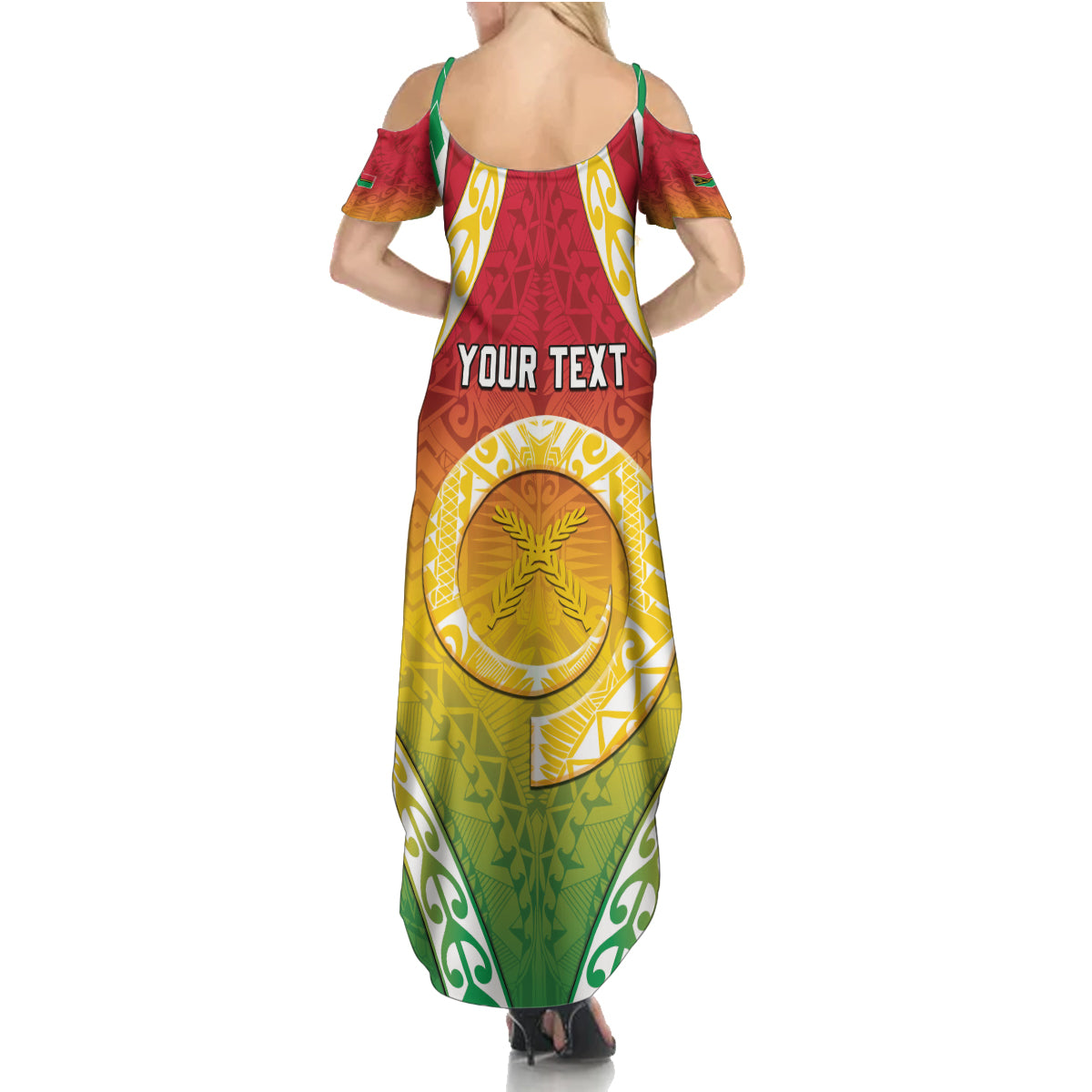 Personalised Vanuatu Summer Maxi Dress Proud To Be A Ni-Van With Tribal Pattern