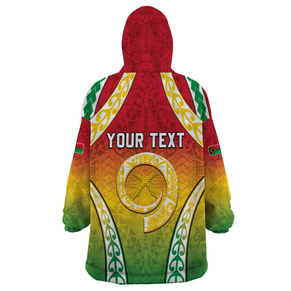 Personalised Vanuatu Wearable Blanket Hoodie Proud To Be A Ni-Van With Tribal Pattern