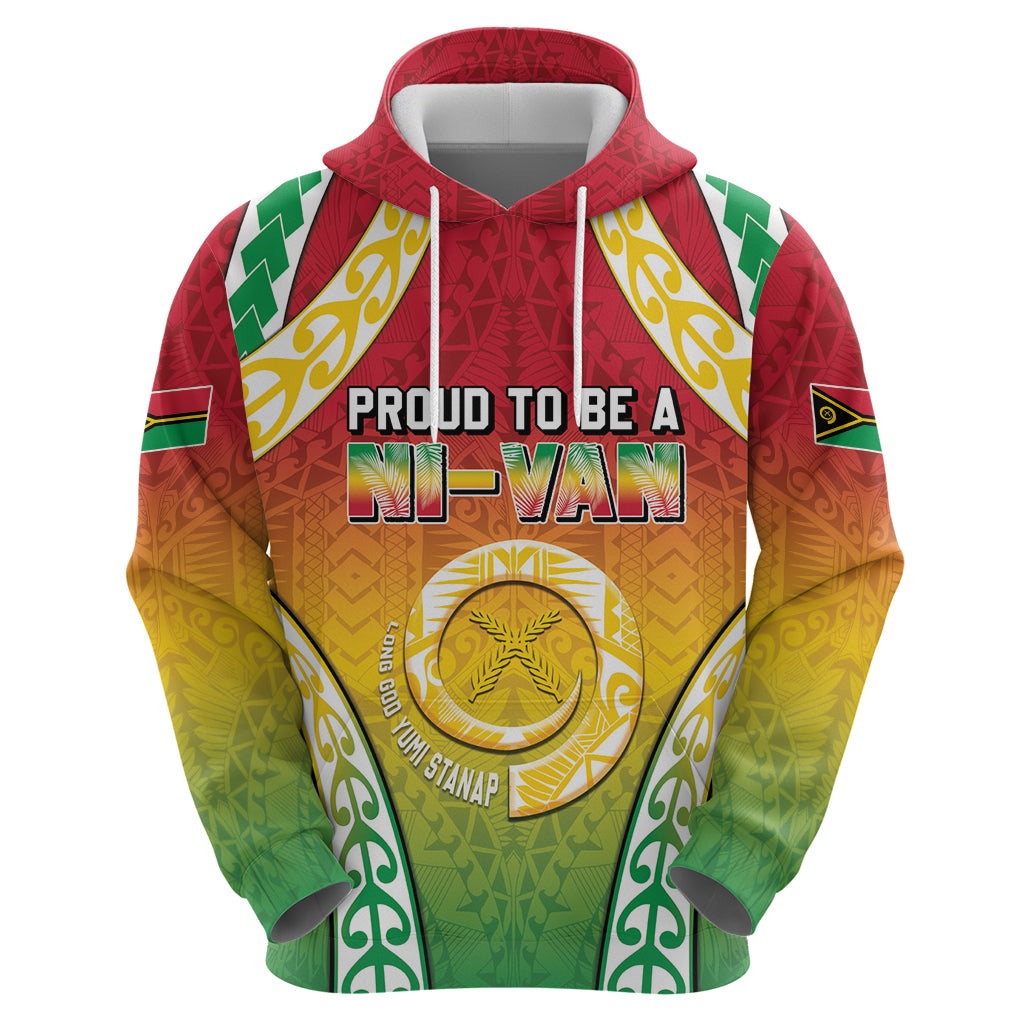 Personalised Vanuatu Zip Hoodie Proud To Be A Ni-Van With Tribal Pattern LT05 - Polynesian Pride