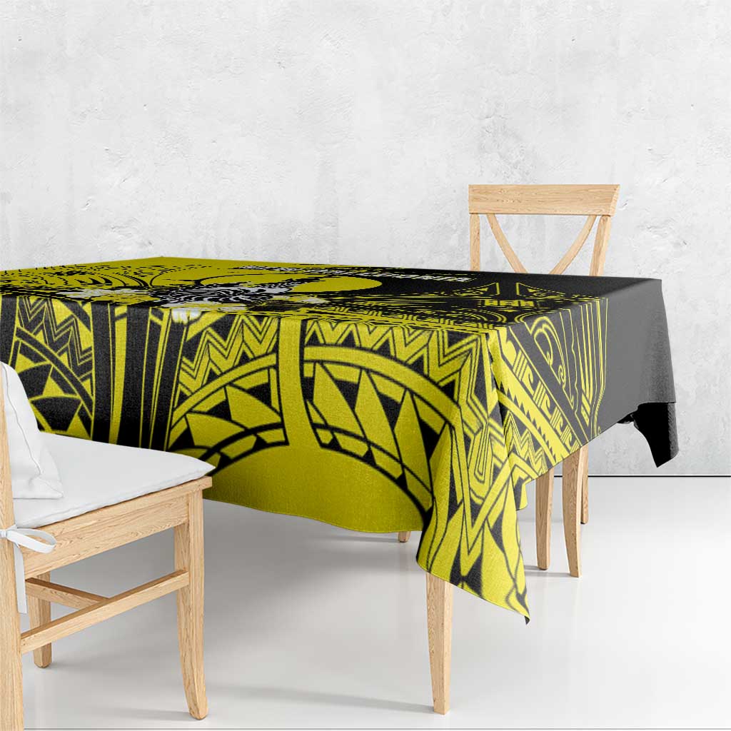 New Caledonia Day Tablecloth Kanaky Flag Coat Of Arms Polynesian Pattern