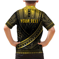 Personalised Polynesia Childhood Cancer Awareness Family Matching Mermaid Dress and Hawaiian Shirt You Are Stronger Than Cancer LT05 - Polynesian Pride