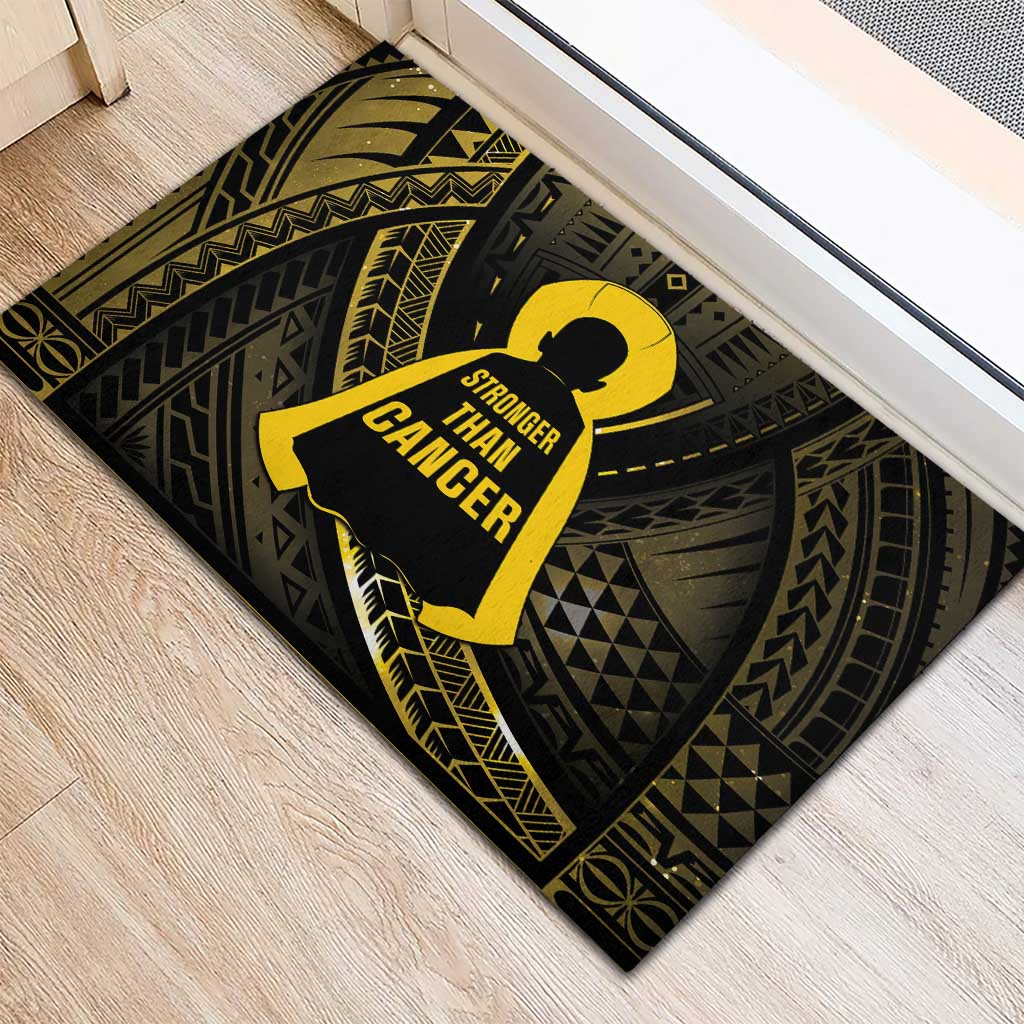 Polynesia Childhood Cancer Awareness Rubber Doormat You Are Stronger Than Cancer