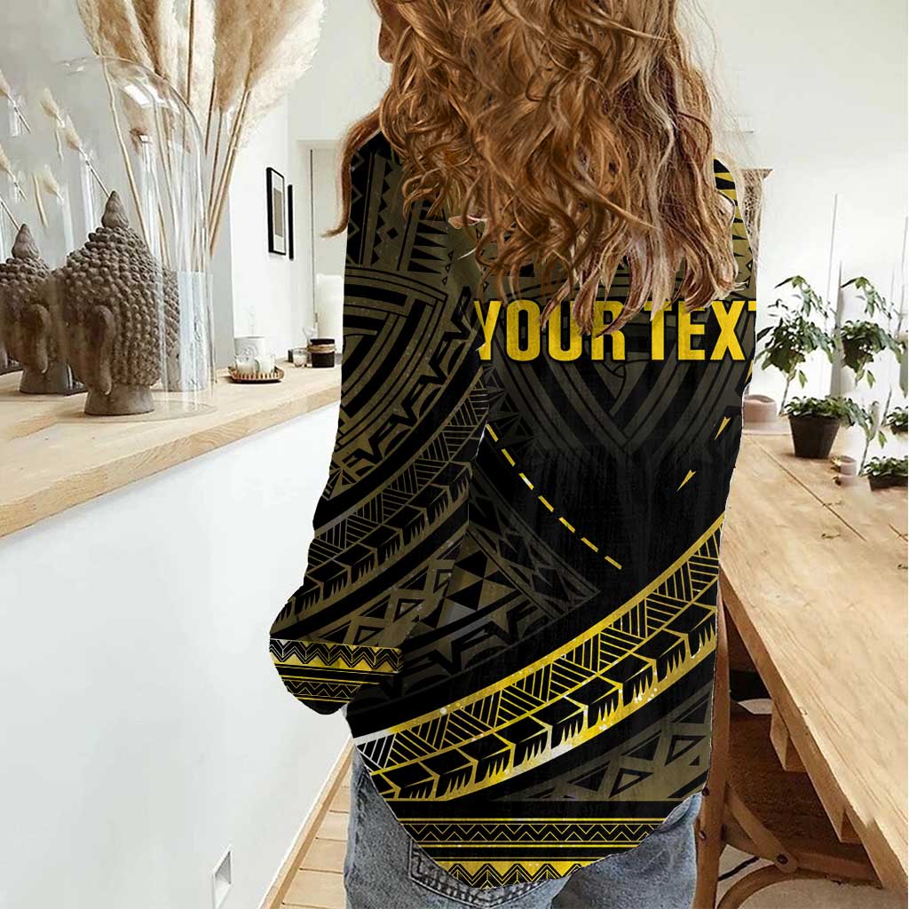 Personalised Polynesia Childhood Cancer Awareness Women Casual Shirt You Are Stronger Than Cancer