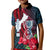 Guam Kid Polo Shirt Latte Stone Mix Bougainvillea Polynesian Pattern LT05 Kid Blue - Polynesian Pride