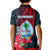 Guam Kid Polo Shirt Latte Stone Mix Bougainvillea Polynesian Pattern LT05 - Polynesian Pride