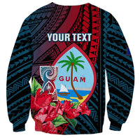 Personalized Guam Sweatshirt Latte Stone Mix Bougainvillea Polynesian Pattern LT05 - Polynesian Pride