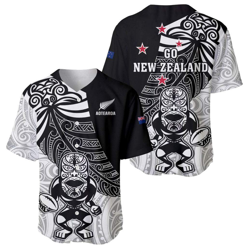 New Zealand Silver Fern Rugby Baseball Jersey World Cup 2023 Go Aotearoa Maori Pattern LT05 - Polynesian Pride