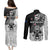 New Zealand Silver Fern Rugby Couples Matching Puletasi Dress and Long Sleeve Button Shirts World Cup 2023 Go Aotearoa Maori Pattern LT05 - Polynesian Pride