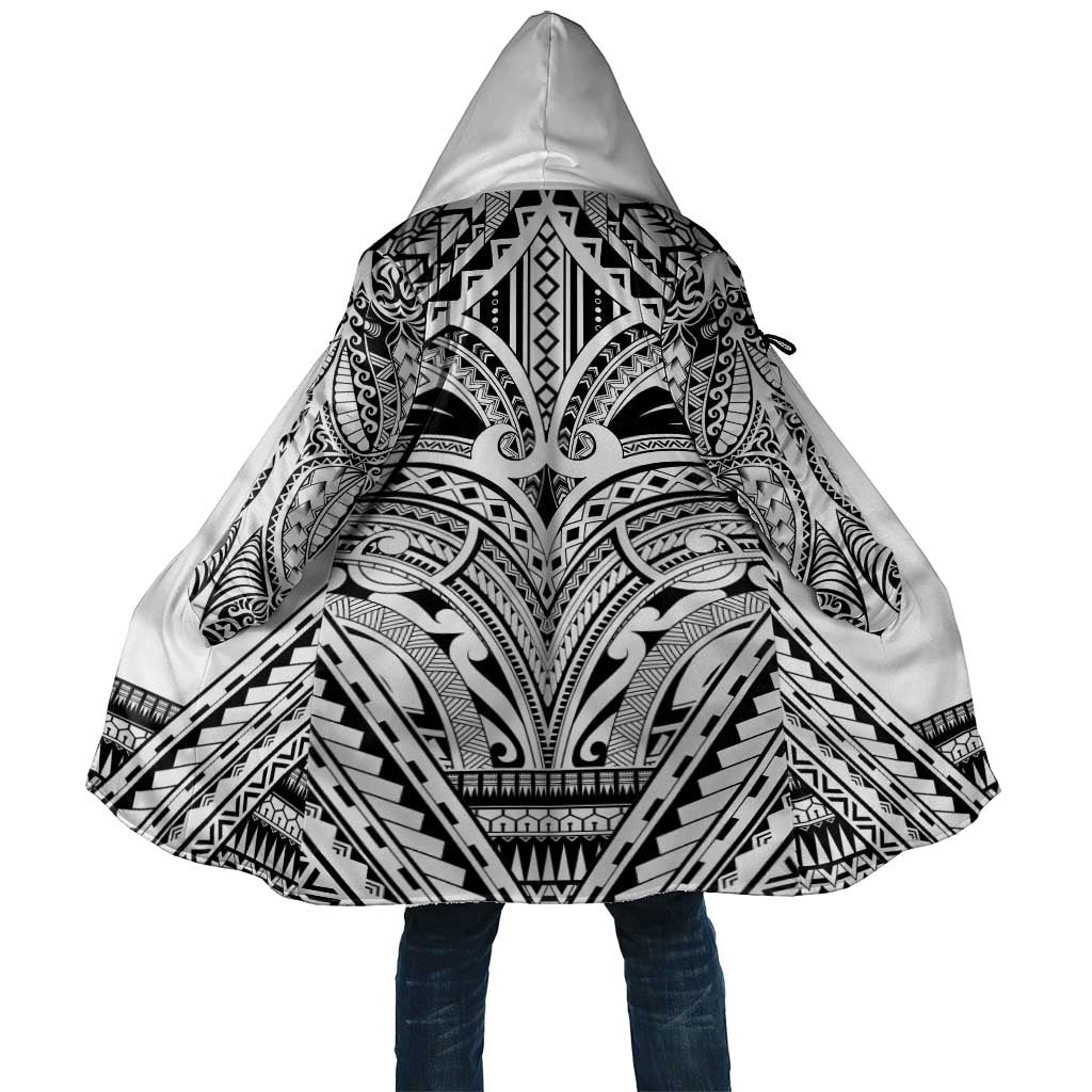 Polynesian Tattoo Inspired Cosplay Costume Cloak Tribal Warrior White - Polynesian Pride