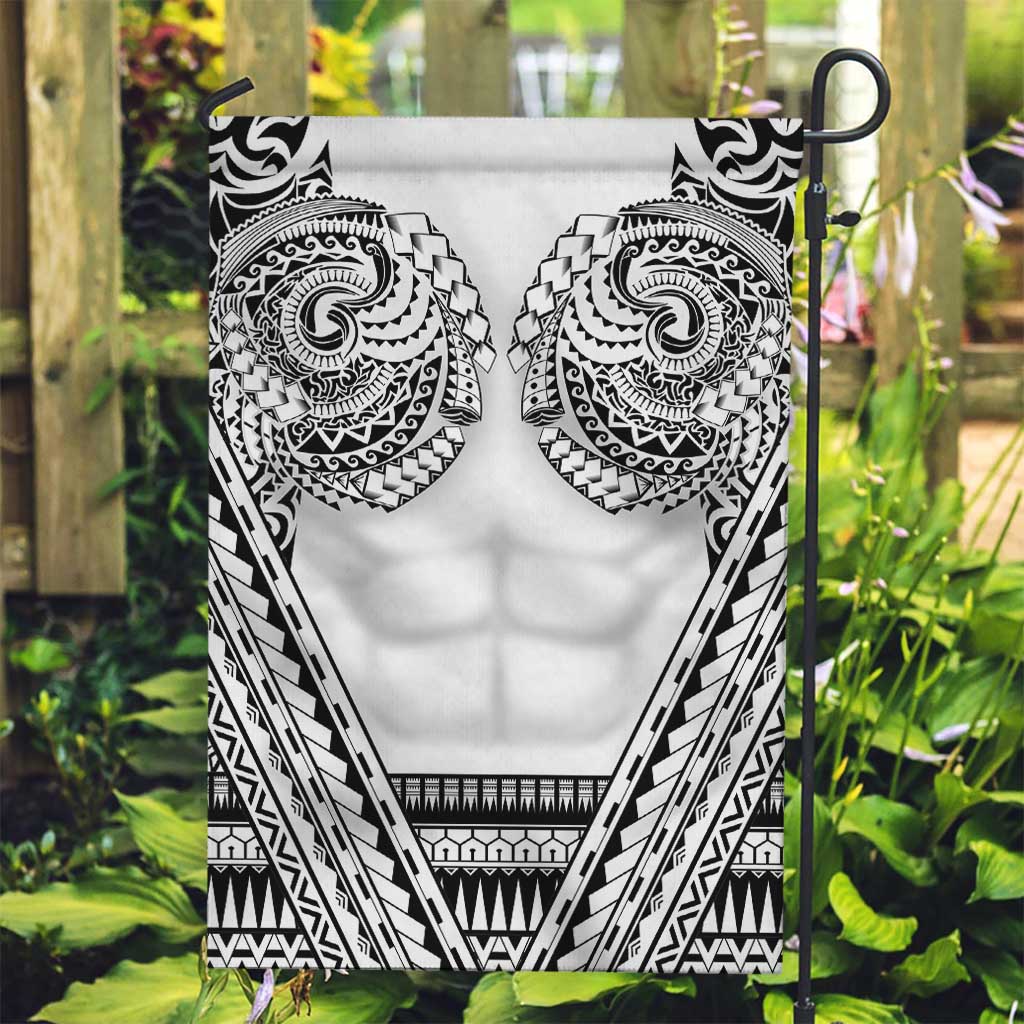 Polynesian Tattoo Inspired Cosplay Costume Garden Flag Tribal Warrior White LT05 Garden Flag White - Polynesian Pride