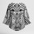 Polynesian Tattoo Inspired Cosplay Costume Kimono Sleeve Blouse Tribal Warrior White - Polynesian Pride